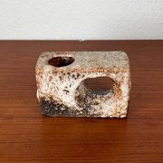 Brutalist Fat Lava vase from the mid-century by Van Woerden for Vest Keramik, 1960s.