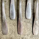 6 silver metal forks