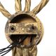 Golden wall lamp with two arms, decorated with a twisted rope bow, 1950s.