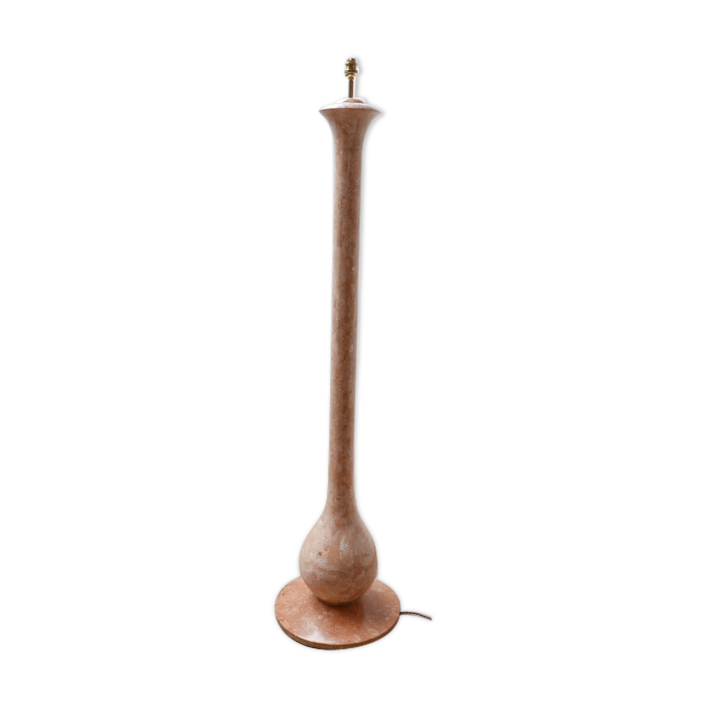 Tessalated pink marble floor lamp