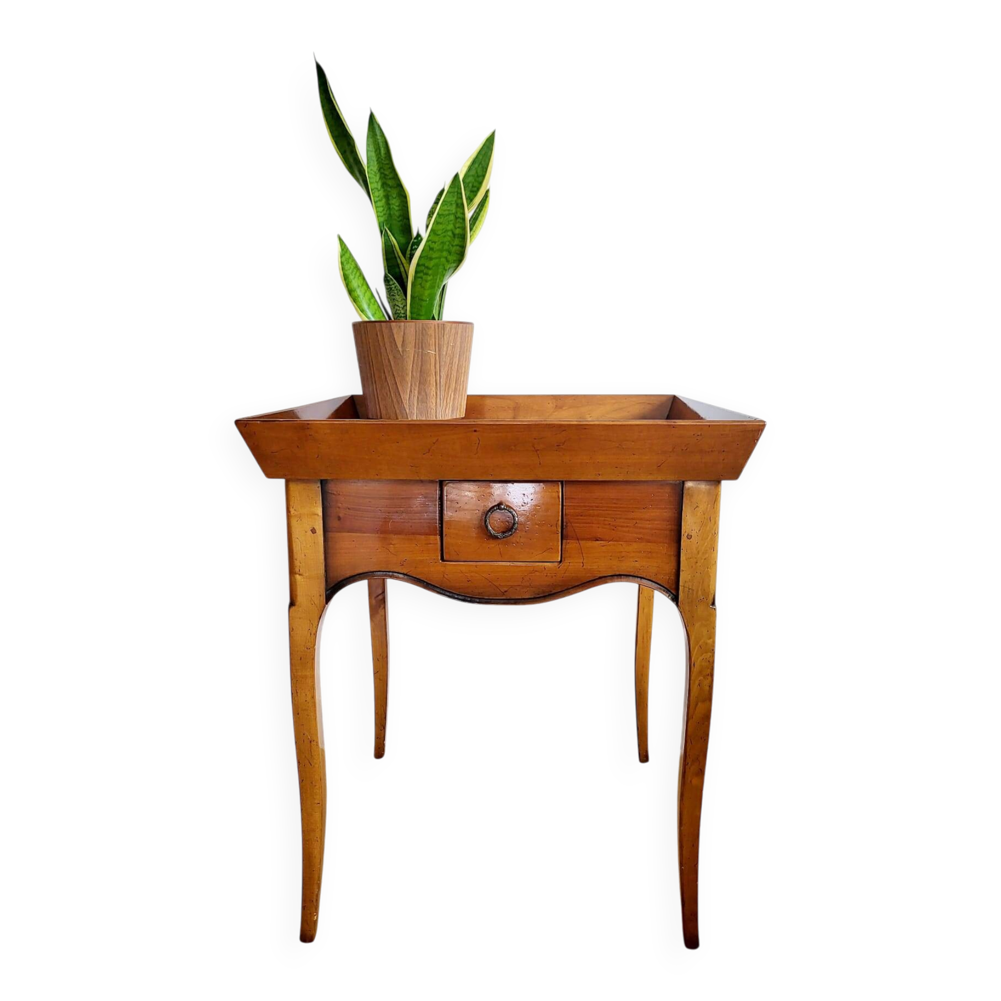 Bijzettafel of butlertafel, kersenhout, Frankrijk