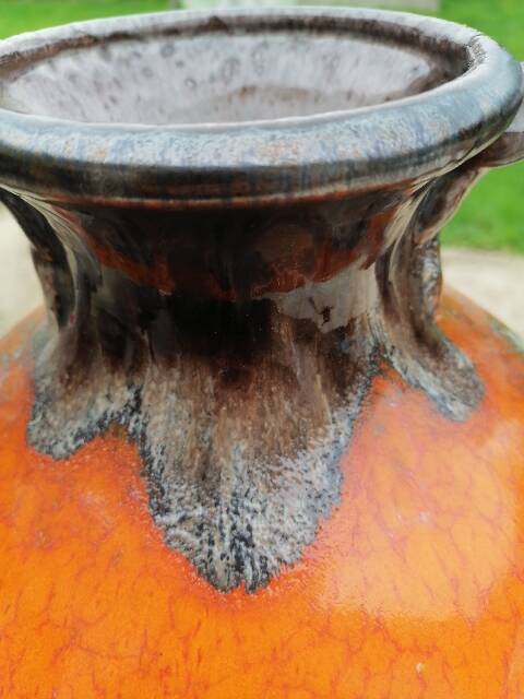 Large stoneware amphora jug vase 1960
