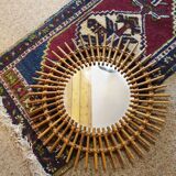 Rattan sun mirror
