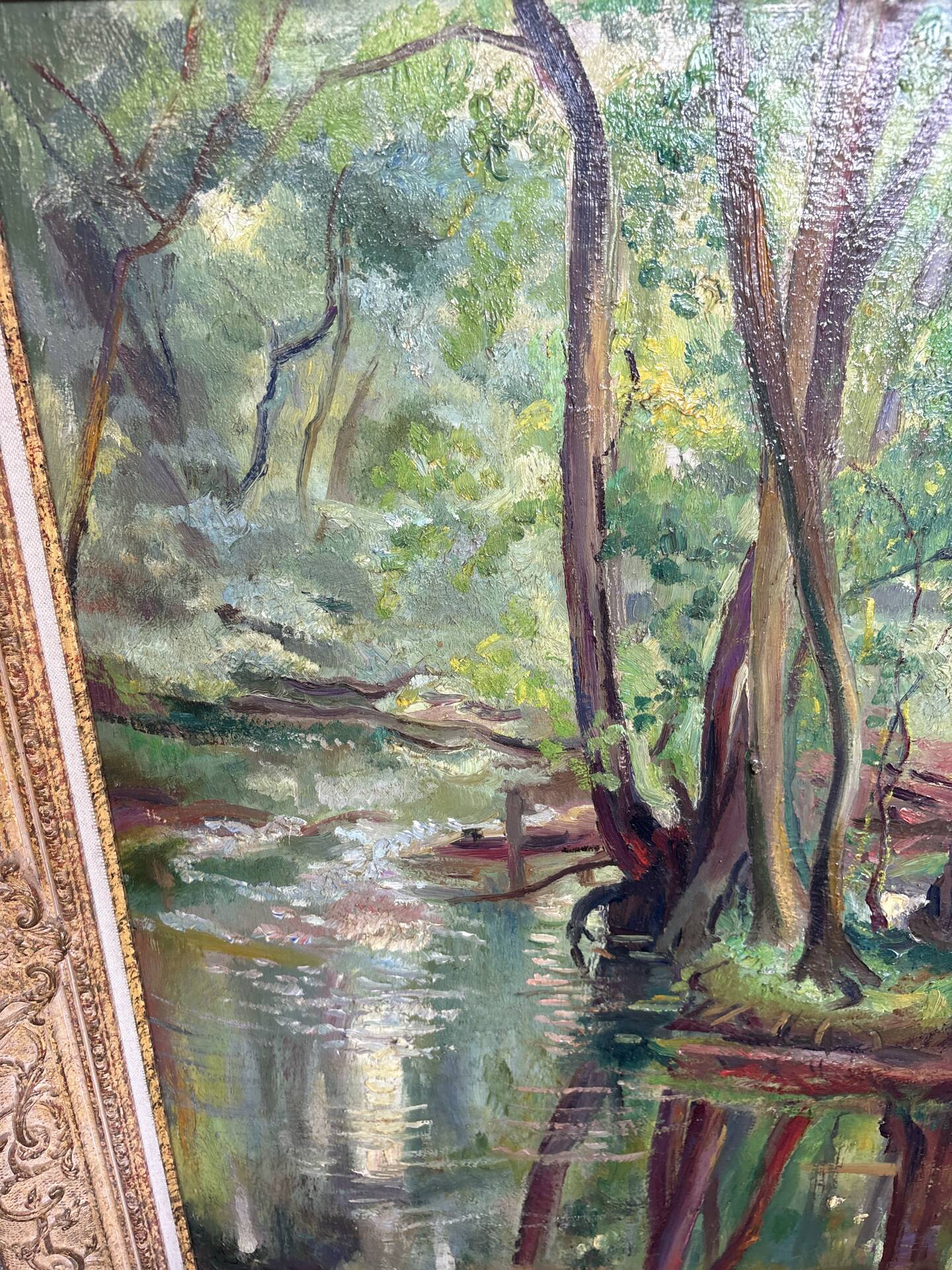 Large oil on canvas signed Reine Cimière - Salon de Paris 1964