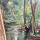 Large oil on canvas signed Reine Cimière - Salon de Paris 1964