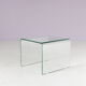 Table d'appoint en verre "Waterfall" des années 1980 par Fiam, Italie