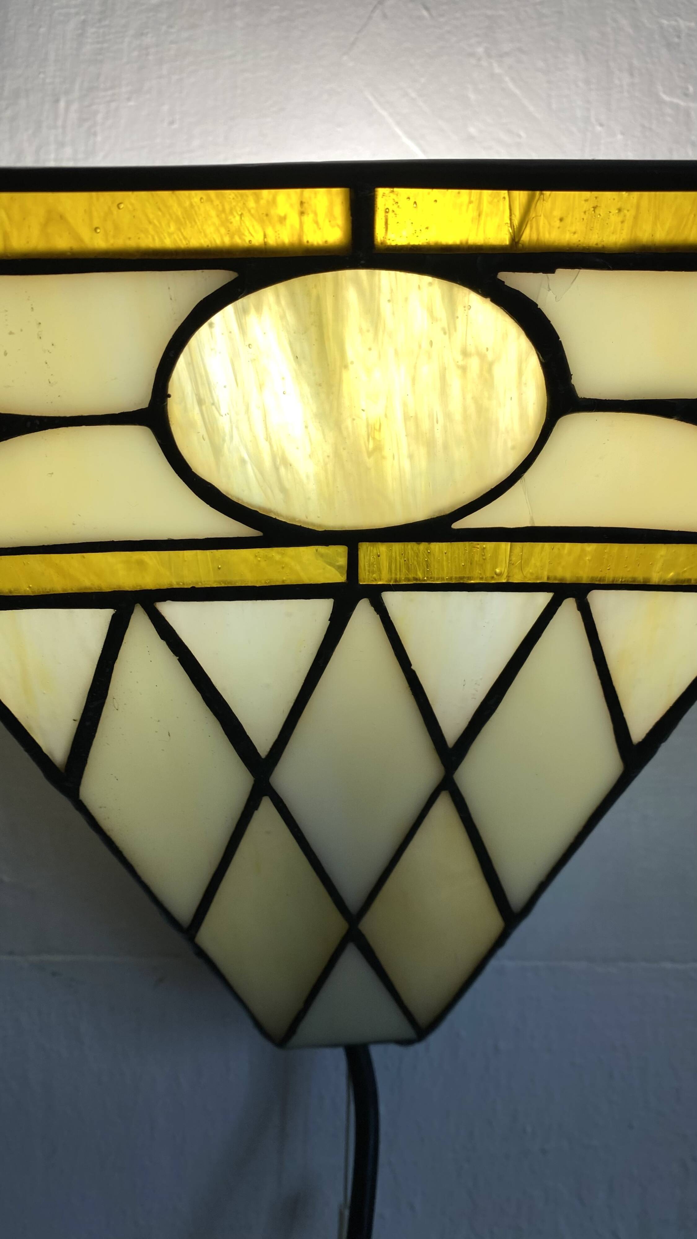 Art Deco style stained glass wall light