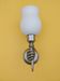 Metal wall light with opaline globe