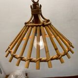 Rattan vintage Light Pendants Set of 2 1960’s