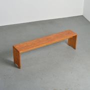 Mountain bench in solid pine, France, circa 1975