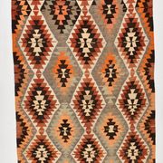 Tapis Kilim Vintage – Motifs Géométriques Tribaux, Tissé Main, 172x346 Cm