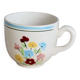Vintage Salins earthenware coffee cup - Floral pattern