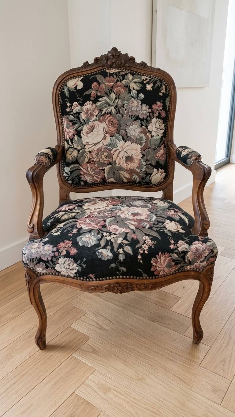 Sofa set with Napoleon III chairs.