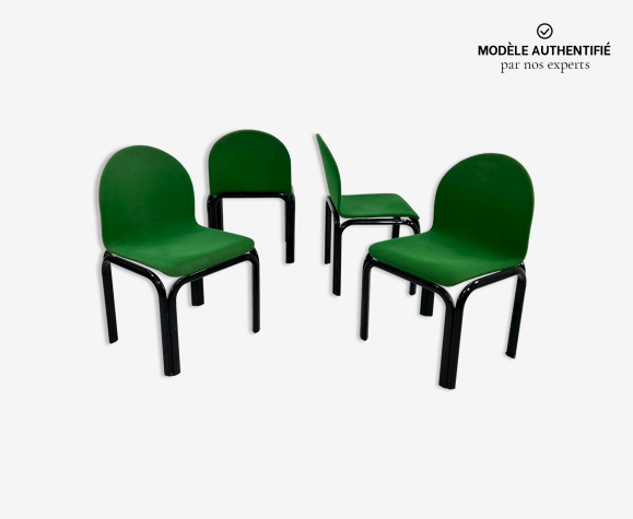 Lot de 4 chaises vertes Orsay par Gae Aulenti pour Knoll, 1970
