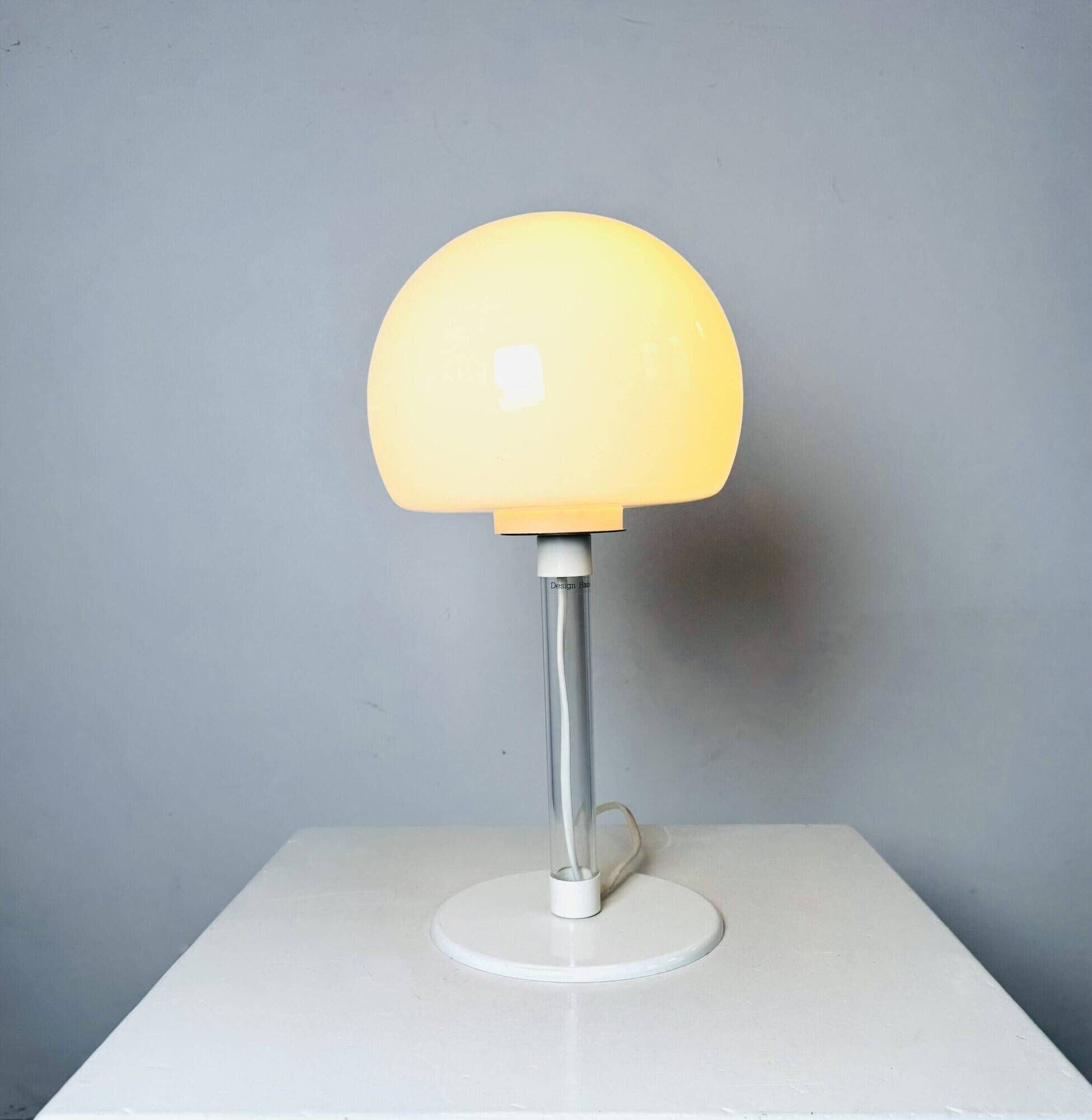 Opal Glass Sphere Table Lamp By Harco Loor For Harco Loor Design, The Netherlands 1980S
