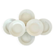 Set of six white porcelain deep plates by Pillivuyt.