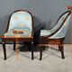 Pair of Mahogany Gondola Chairs, Restoration period – Part 1 of the 19th century