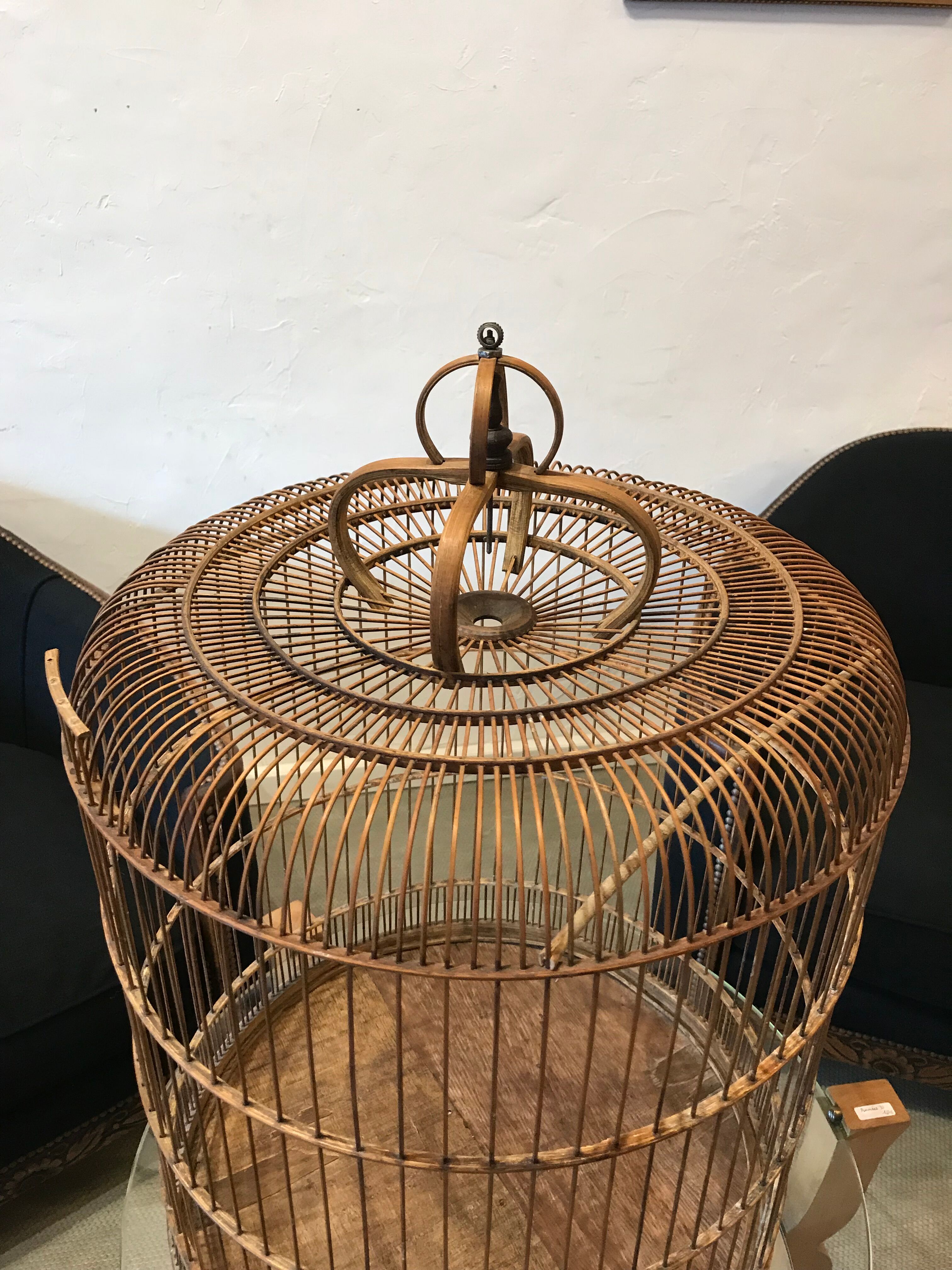 Birdcage old bamboo 70cm