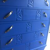 Chest of drawers blue majorelle art deco period