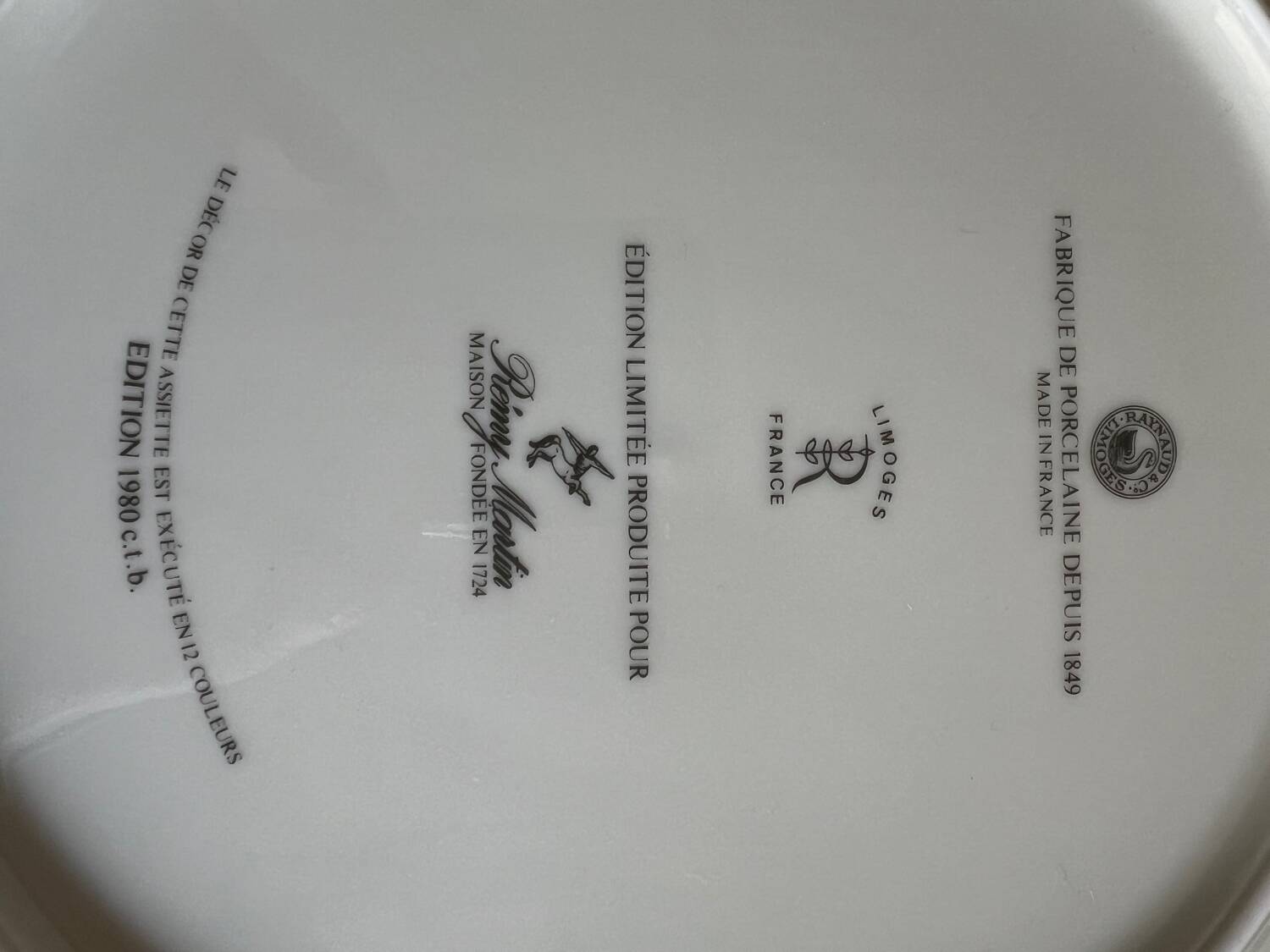 Raynaud plate for Rémy Martin