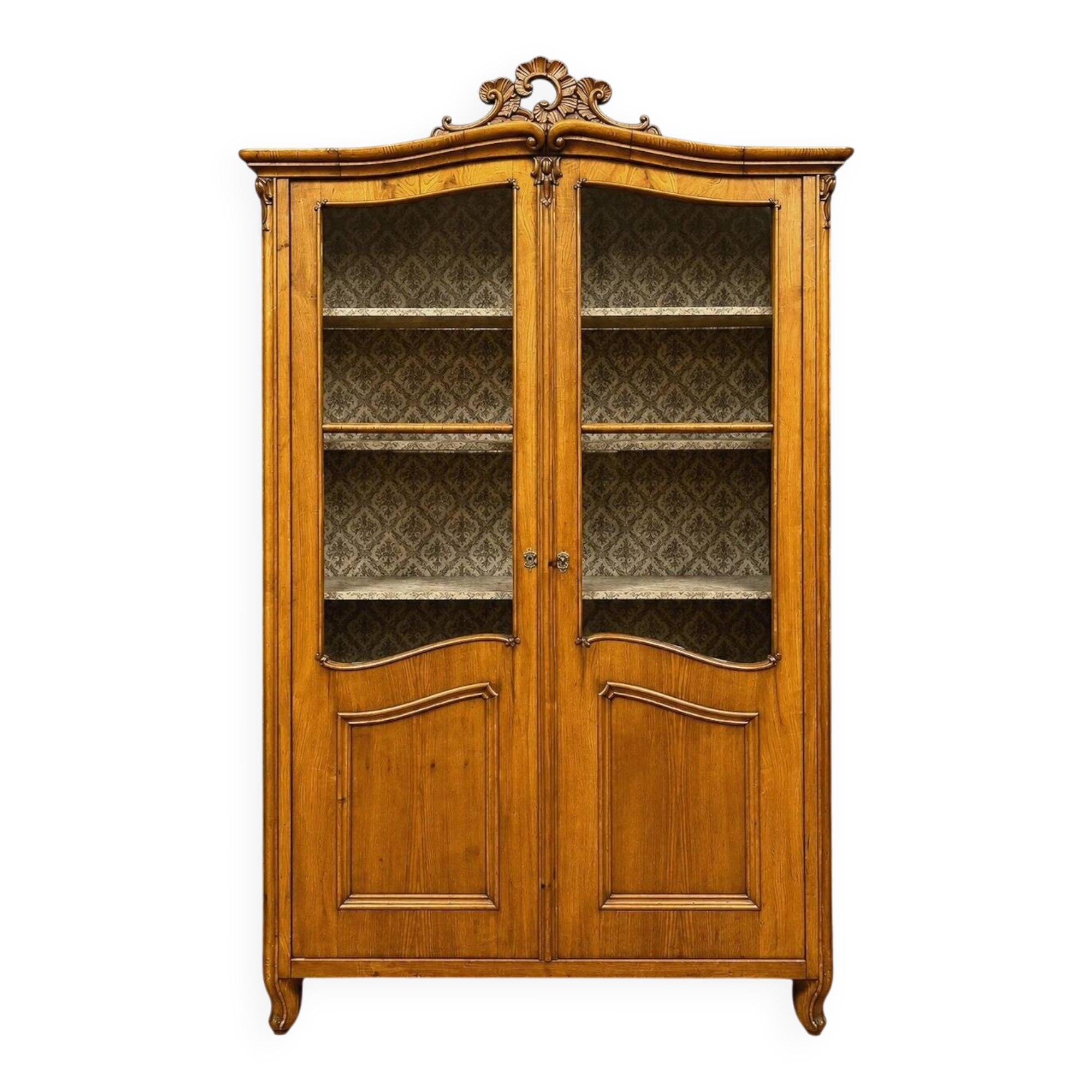 Glass library in Louis XV style, opening with two doors at the front.
