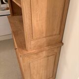 Solid oak library sandblasted