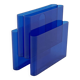 Transparent blue magazine rack by Giotto Stoppino for Kartell, 1970