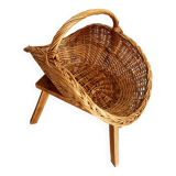 Rattan log basket