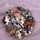 Collection plate gien france peonies, hand painted, vintage
