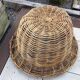 Cache pot rond "king size " en rotin vintage années 70