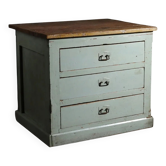 Commode vintage style industriel en sapin émaillé XX Century