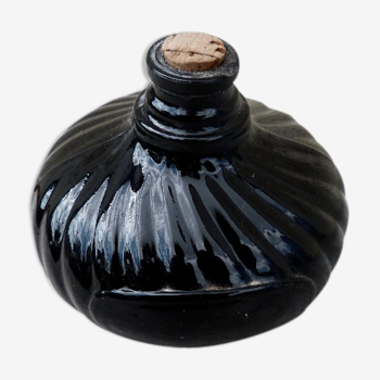 Bouteille encre encrier 1900 en verre noir