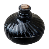 Bouteille encre encrier 1900 en verre noir