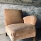 Armchair in wood and beige fabric, France 1940