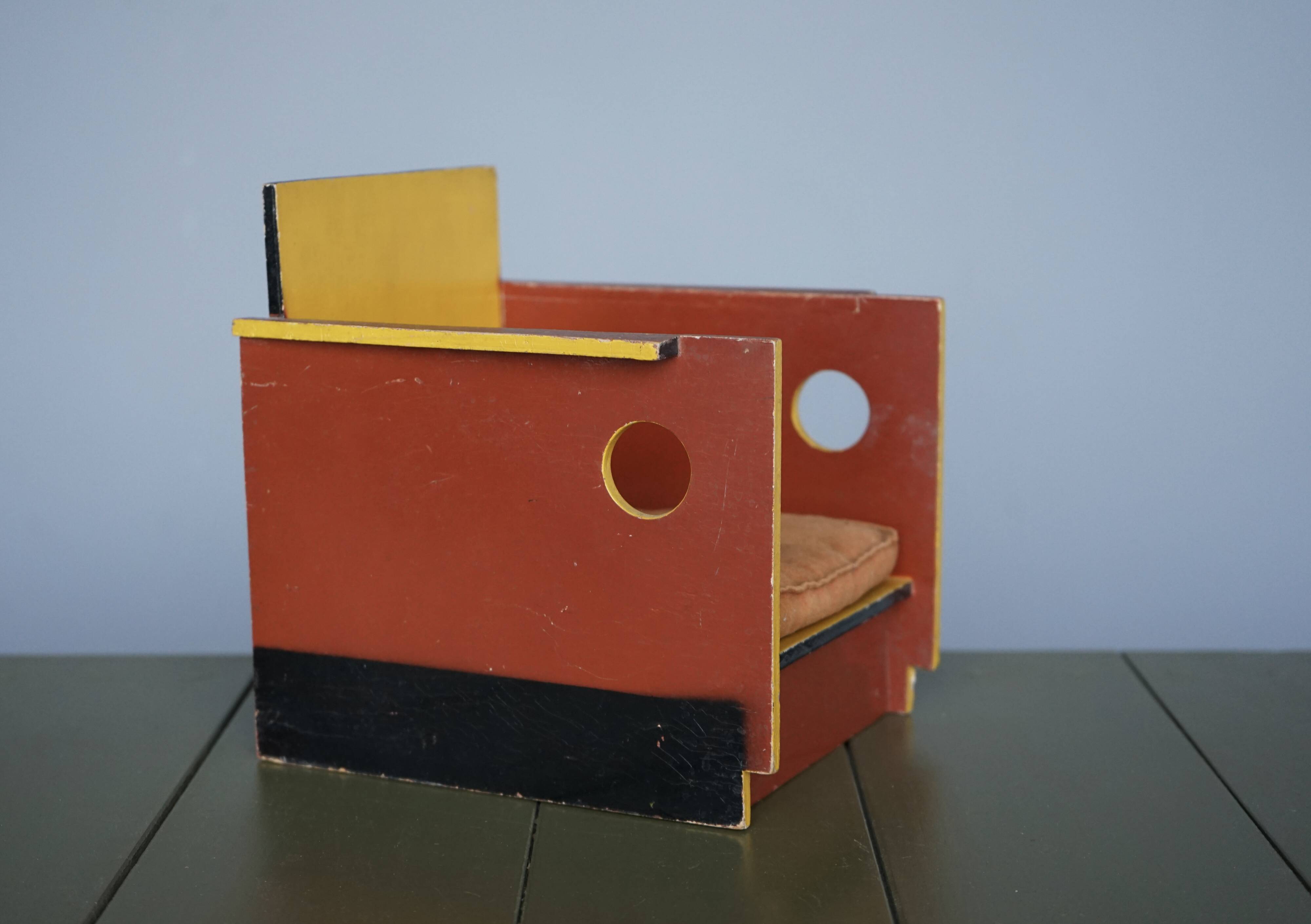 Rare Modernist Toy Chair by Ko Verzuu for Ado, 1930s
