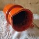 Pitcher vase in orange stoneware