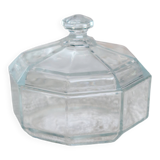 Arcoroc vintage transparent glass sugar bowl
