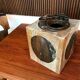 Brutalist ceramic art cube vase by Annette Merkenthaler, Germany 1960s