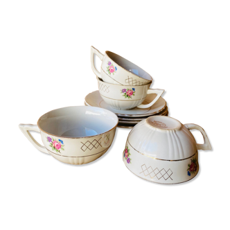 Set of 4 cups and under coffee cups Wolf mill model Cordoba.