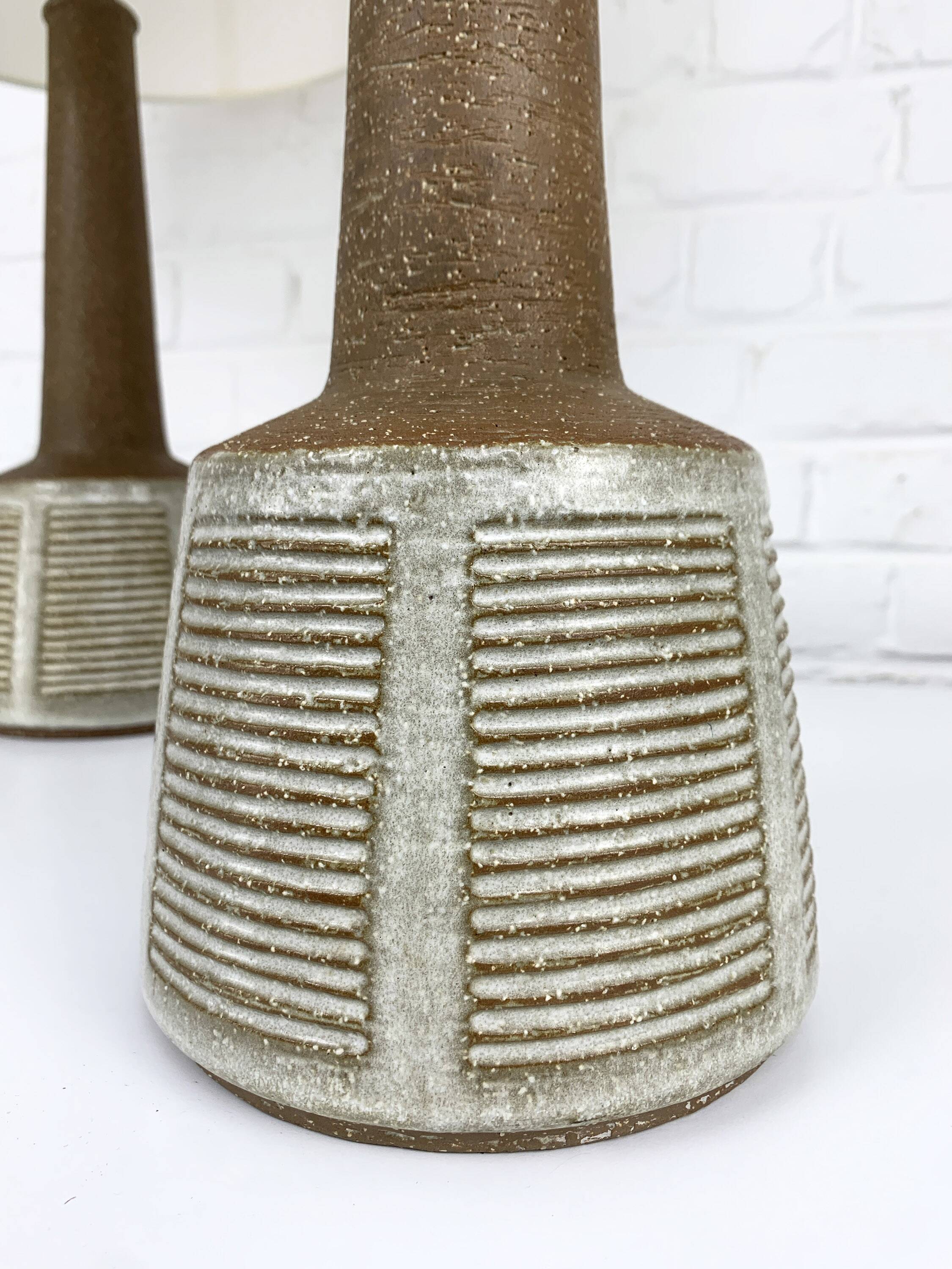 Pair of ceramic table lamps by Esben Klint, Palshus, Denmark, 1960.