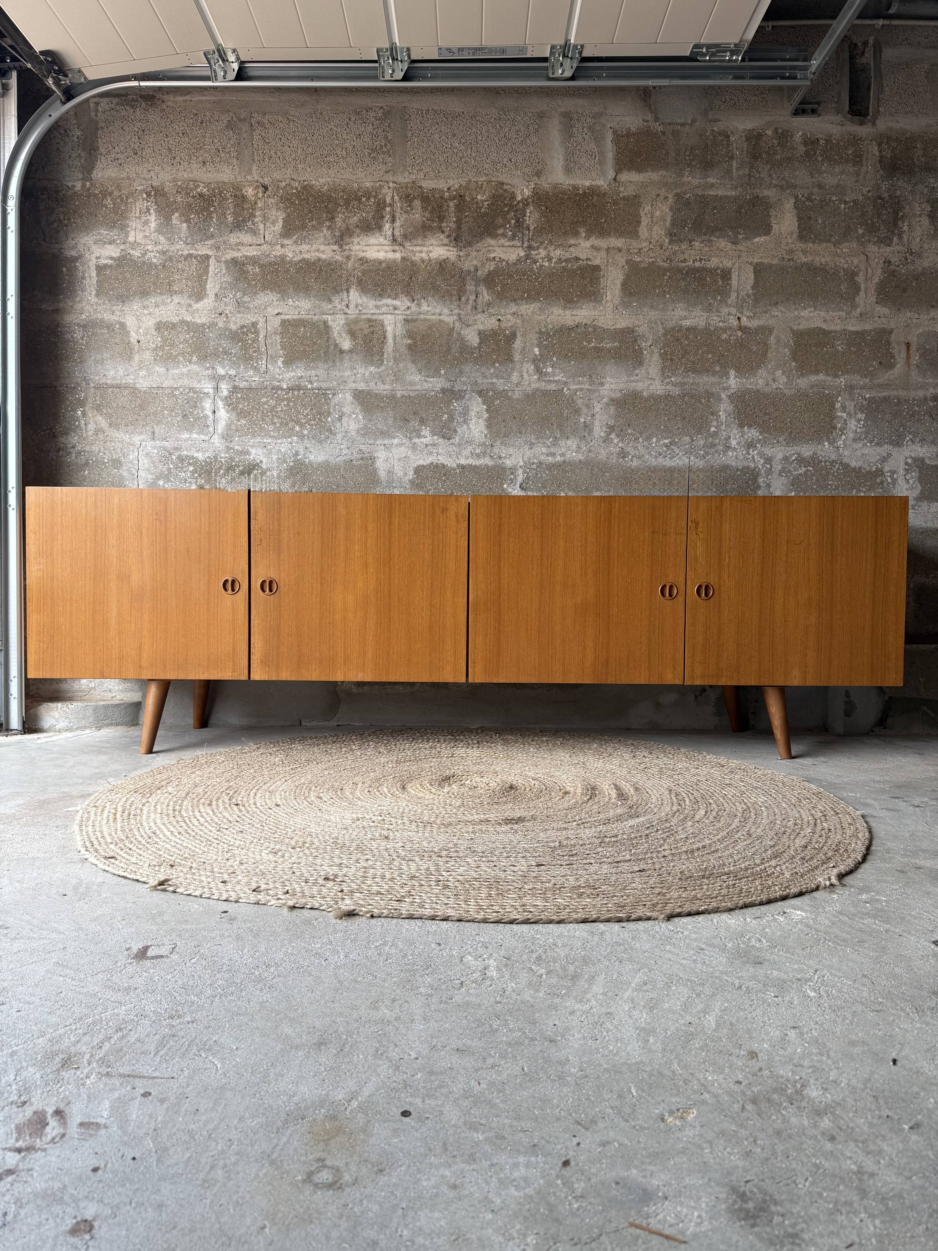 Vintage Scandinavian teak sideboard, 1970.