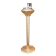 Old brass and chrome-plated metal ashtray on stand