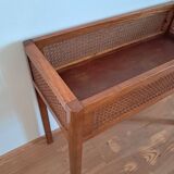 Wood and cane planter