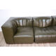 Modular vintage leather sofa by Tito Agnoli for Mobilier International 1970