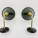 Enamelled sheet metal wall lights