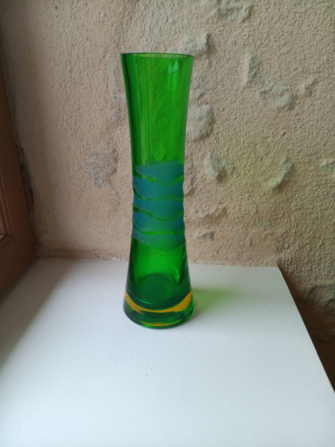 Green Murano vase