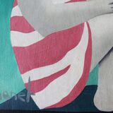 Oil on wood, Bather, cubist style.