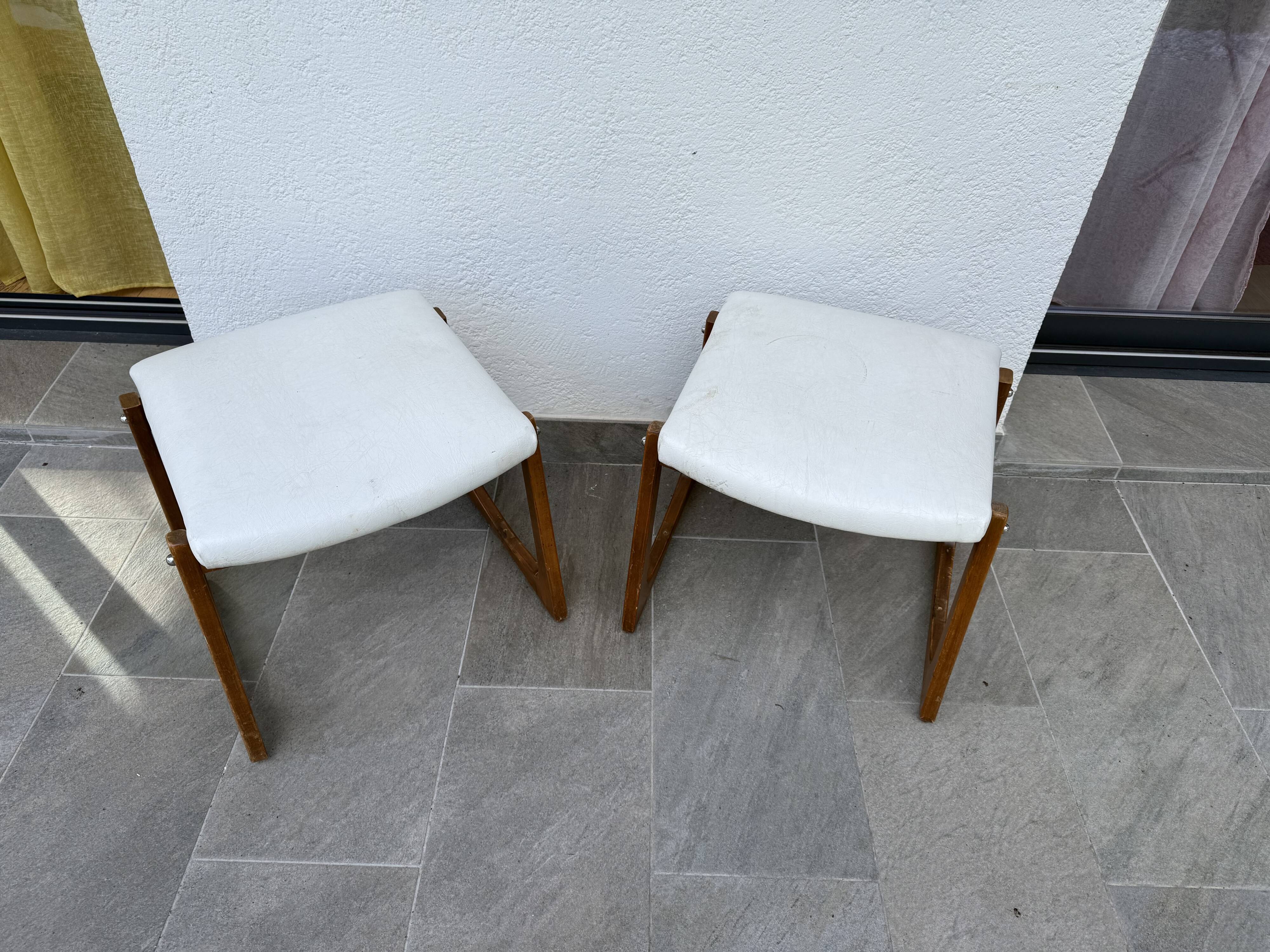 70s Scandinavian style stool or ottoman