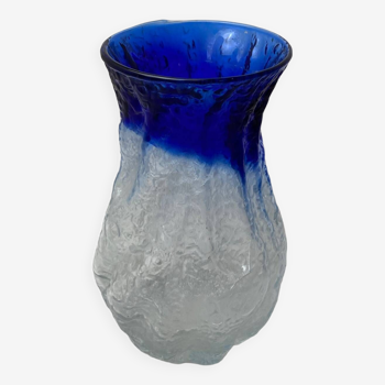 Vase en verre  bi color