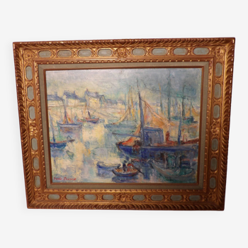 Marine canvas “La Turballe” by Lucienne SACHS-PAVARD